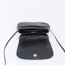 GIVENCHY Shoulder Bag Leather Black Gold Auth 208740-18