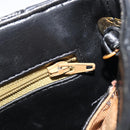 GIVENCHY Shoulder Bag Leather Black Gold Auth 208740-24