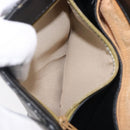 GIVENCHY Shoulder Bag Leather Black Gold Auth 208740-25