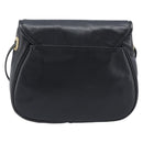GIVENCHY Shoulder Bag Leather Black Gold Auth 208740-3