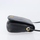 GIVENCHY Shoulder Bag Leather Black Gold Auth 208740-4