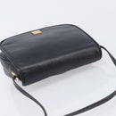 GIVENCHY Shoulder Bag Leather Black Gold Auth 208740-6