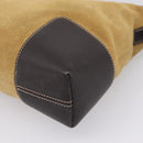 LOEWE Shoulder Bag Suede Beige Gold Tone Auth 208742V-15