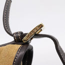 LOEWE Shoulder Bag Suede Beige Gold Tone Auth 208742V-17