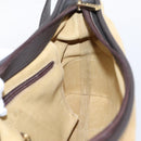 LOEWE Shoulder Bag Suede Beige Gold Tone Auth 208742V-20