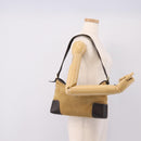 LOEWE Shoulder Bag Suede Beige Gold Tone Auth 208742V-24