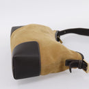 LOEWE Shoulder Bag Suede Beige Gold Tone Auth 208742V-4