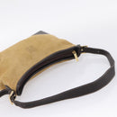 LOEWE Shoulder Bag Suede Beige Gold Tone Auth 208742V-7