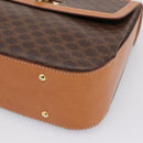 CELINE Macadam Canvas Hand Bag PVC Leather 2way Brown Gold Auth 208743V-16