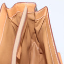 CELINE Macadam Canvas Hand Bag PVC Leather 2way Brown Gold Auth 208743V-24