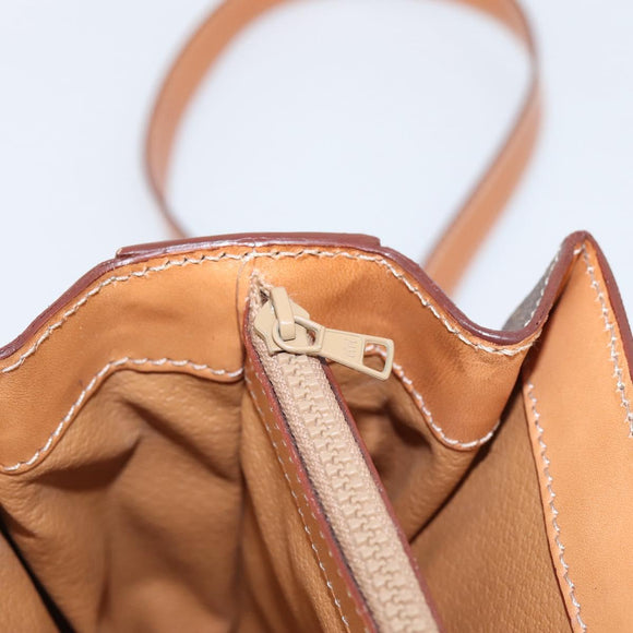 CELINE Macadam Canvas Hand Bag PVC Leather 2way Brown Gold Auth 208743V