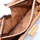 CELINE Macadam Canvas Hand Bag PVC Leather 2way Brown Gold Auth 208743V-27