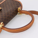 CELINE Macadam Canvas Hand Bag PVC Leather 2way Brown Gold Auth 208743V-7