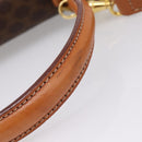 CELINE Macadam Canvas Hand Bag PVC Leather 2way Brown Gold Auth 208743V-8