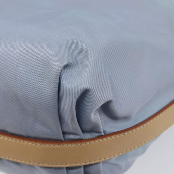 PRADA Shoulder Bag Nylon Light Blue Silver Auth 208746
