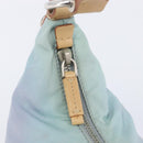 PRADA Shoulder Bag Nylon Light Blue Silver Auth 208746-22