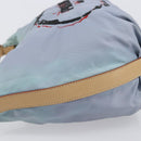 PRADA Shoulder Bag Nylon Light Blue Silver Auth 208746-5