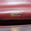 Cartier Must Line Hand Bag Leather Bordeaux Gold Auth 208747-16