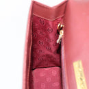 Cartier Must Line Hand Bag Leather Bordeaux Gold Auth 208747-18