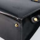 Gianni Versace Hand Bag Leather Black Gold Auth 208748-10