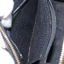 Gianni Versace Hand Bag Leather Black Gold Auth 208748-22