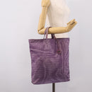 Bottega Veneta Intrecciato Illusion Tote Bag Nylon Purple Auth 208752-19
