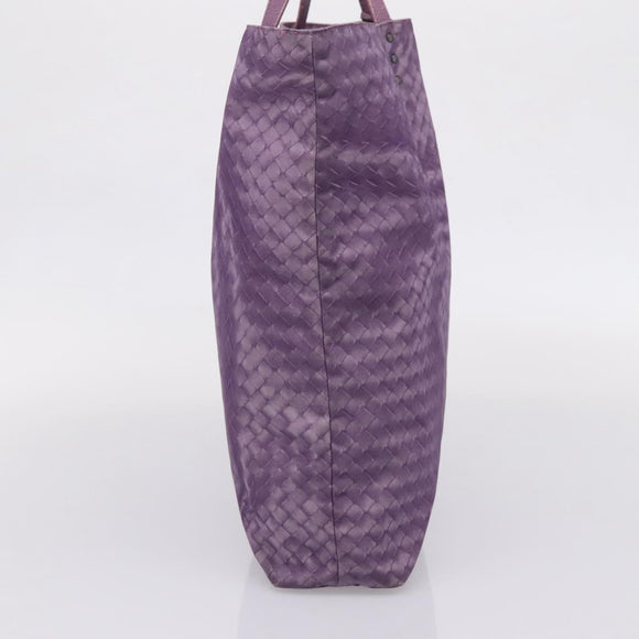 Bottega Veneta Intrecciato Illusion Tote Bag Nylon Purple Auth 208752