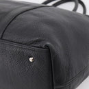 BURBERRY Black Label Tote Bag Leather Black Silver Auth 208754-12
