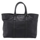 BURBERRY Black Label Tote Bag Leather Black Silver Auth 208754-3