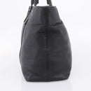 BURBERRY Black Label Tote Bag Leather Black Silver Auth 208754-5