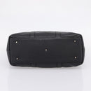 BURBERRY Black Label Tote Bag Leather Black Silver Auth 208754-9