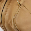 LOEWE Hand Bag Leather Beige Gold Auth 208757-10