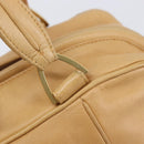LOEWE Hand Bag Leather Beige Gold Auth 208757-19