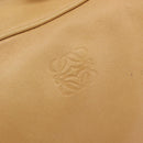 LOEWE Hand Bag Leather Beige Gold Auth 208757-20