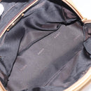 LOEWE Hand Bag Leather Beige Gold Auth 208757-11