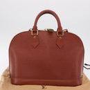 LOUIS VUITTON Epi Alma Hand Bag Brown M52143 LV Auth 208758V-12