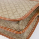 CELINE Macadam Canvas Shoulder Bag PVC Beige Gold Auth 208759V-17