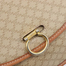 CELINE Macadam Canvas Shoulder Bag PVC Beige Gold Auth 208759V-19