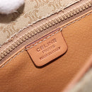 CELINE Macadam Canvas Shoulder Bag PVC Beige Gold Auth 208759V-21