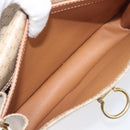CELINE Macadam Canvas Shoulder Bag PVC Beige Gold Auth 208759V-26