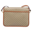 CELINE Macadam Canvas Shoulder Bag PVC Beige Gold Auth 208759V-2