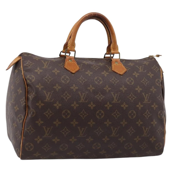 LOUIS VUITTON Monogram Speedy 35 Hand Bag M41524 LV Auth 208760