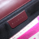 BVLGARI Shoulder Bag Canvas Pink Gold Auth 208763A-18