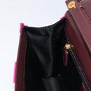 BVLGARI Shoulder Bag Canvas Pink Gold Auth 208763A-20