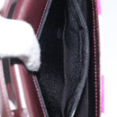 BVLGARI Shoulder Bag Canvas Pink Gold Auth 208763A-22