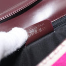 BVLGARI Shoulder Bag Canvas Pink Gold Auth 208763A-11