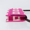 BVLGARI Shoulder Bag Canvas Pink Gold Auth 208763A-3