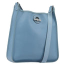 HERMES Vespa PM Shoulder Bag Courchevel Leather Light Blue Silver Auth 208764A-1