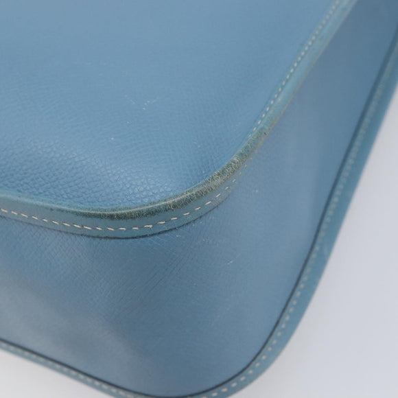 HERMES Vespa PM Shoulder Bag Courchevel Leather Light Blue Silver Auth 208764A