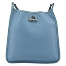 HERMES Vespa PM Shoulder Bag Courchevel Leather Light Blue Silver Auth 208764A-2